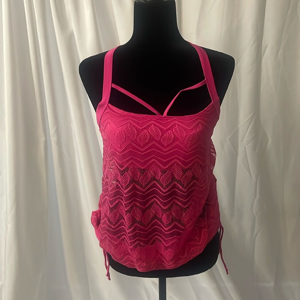 Hot Pink Tankini Swimsuit M